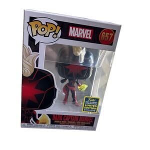 Funko Pop! Marvel #657 Dark Captain Marvel 2020 SDCC Shared Exclusive New